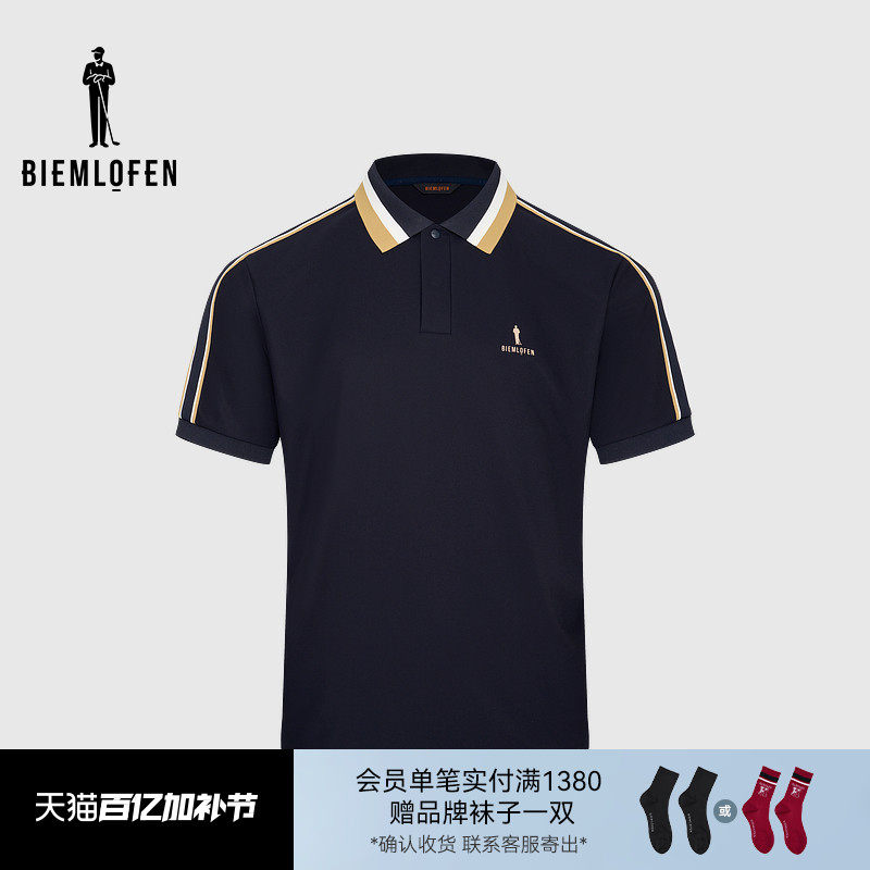 【冷感科技面料】比音勒芬高尔夫春夏男士运动休闲弹力短袖POLO衫