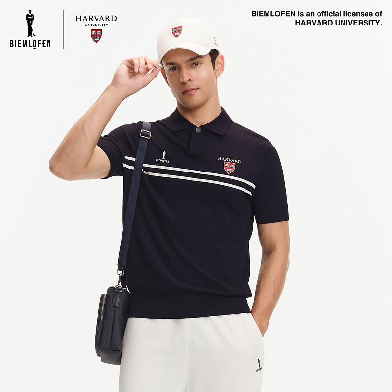 【哈佛联名】比音勒芬高尔夫春夏男士运动休闲弹力舒适短袖polo衫,运动服/休闲服装,运动POLO衫,淘宝优惠券,粉丝福利购,淘宝优惠卷