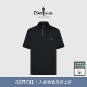 男休闲运动短袖 比音勒芬高尔夫夏季 POLO衫 功能细珠地