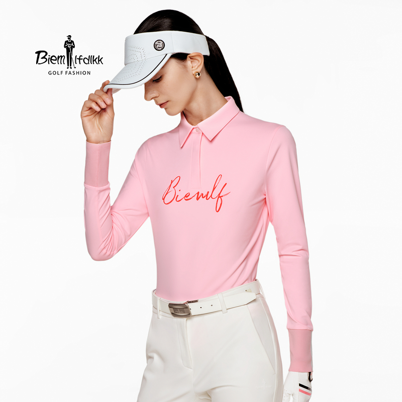 【韩国进口面料】比音勒芬高尔夫秋女休闲运动柔软亲肤长袖POLO衫