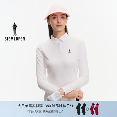 【吸湿排汗】比音勒芬高尔夫2025秋新女士运动休闲透气长袖POLO