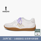 休闲鞋 新女鞋 比音勒芬高尔夫2026春季 轻质复古德训鞋 耐磨防滑