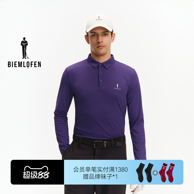 【环保防晒】比音勒芬高尔夫2025秋季新款男士百搭简约长袖POLO衫