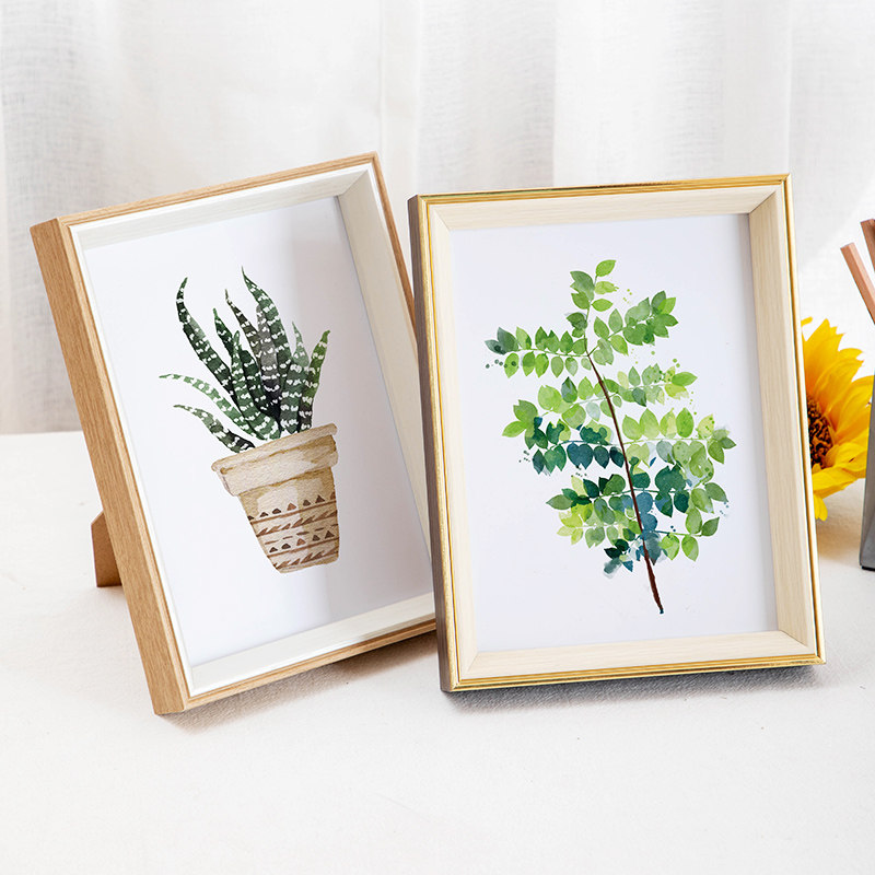 立体简约相框摆台5 6 7 8 10寸挂墙画框A4寸加洗照片婚纱相片像框