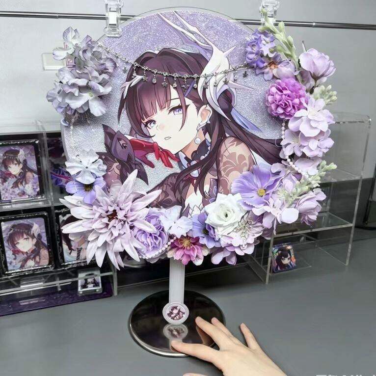 大王扇展示架桌面置物架追星女孩花扇架子应援扇托架明星周边支架