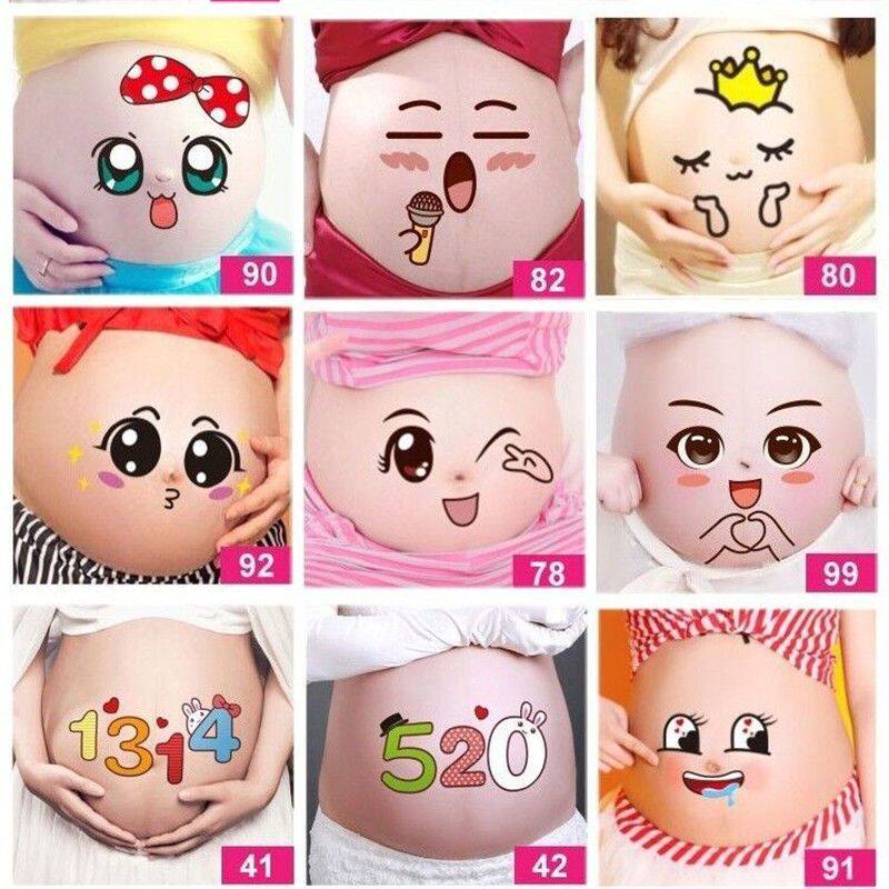 孕妇照道具孕妇肚子贴纸孕大肚贴怀孕肚脐贴画影楼写真拍照道具