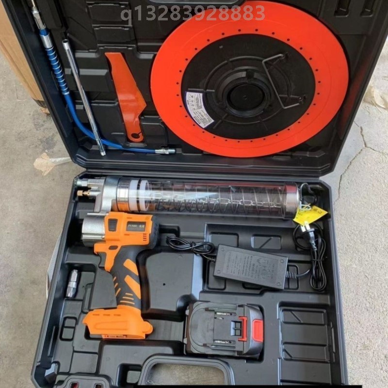 无刷电动黄油枪24v充电式锂电池全自动高压毛毛虫桶装黄油两用