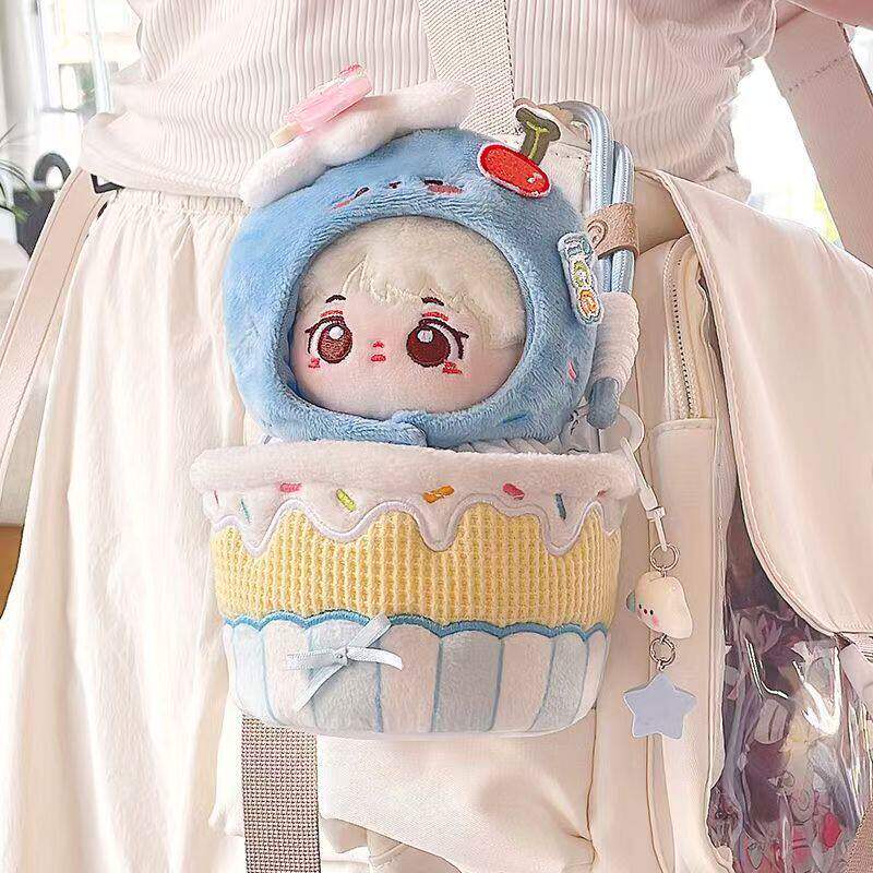 10cm娃衣套装10cm15cm甜筒娃衣娃用背包外出娃包痛包挂件衣服包包