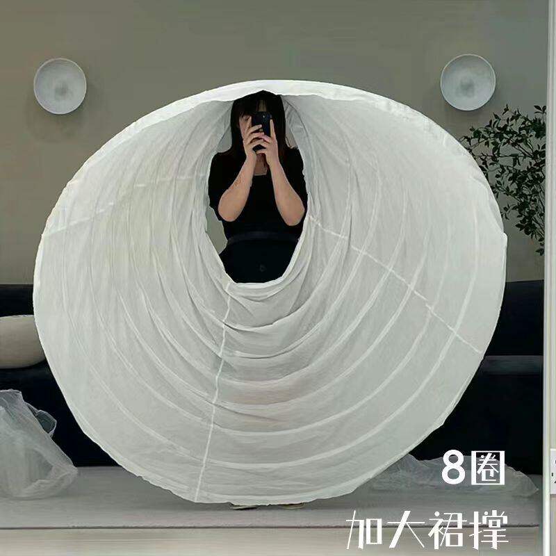 裙撑大码胖mm欧版超大八钢圈新娘婚纱裙撑重工礼服Lolita洛丽塔演