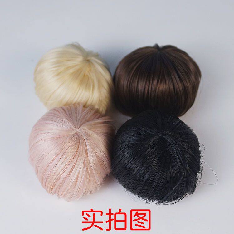 假人模型头发6分直发短发假发正太古风男女娃假毛日常短发发套