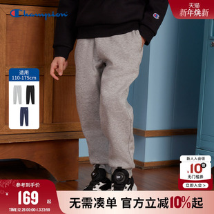 25冬季 Champion冠军男女儿童装 新款 刺绣经典 长裤 加绒卫裤 厚绒