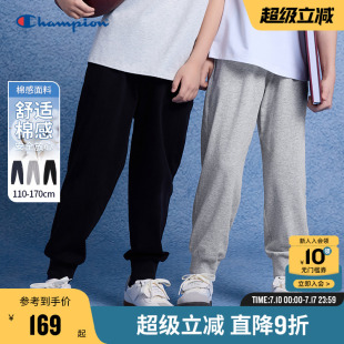 小C运动休闲束脚微弹长裤 Champion冠军男女童装 款 针织经典 25秋季