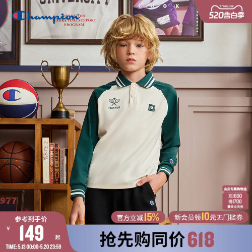 Champion冠军弹力POLO长袖T恤