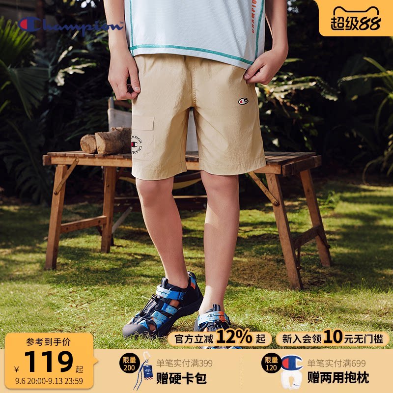 Champion冠军儿童工装五分短裤图片