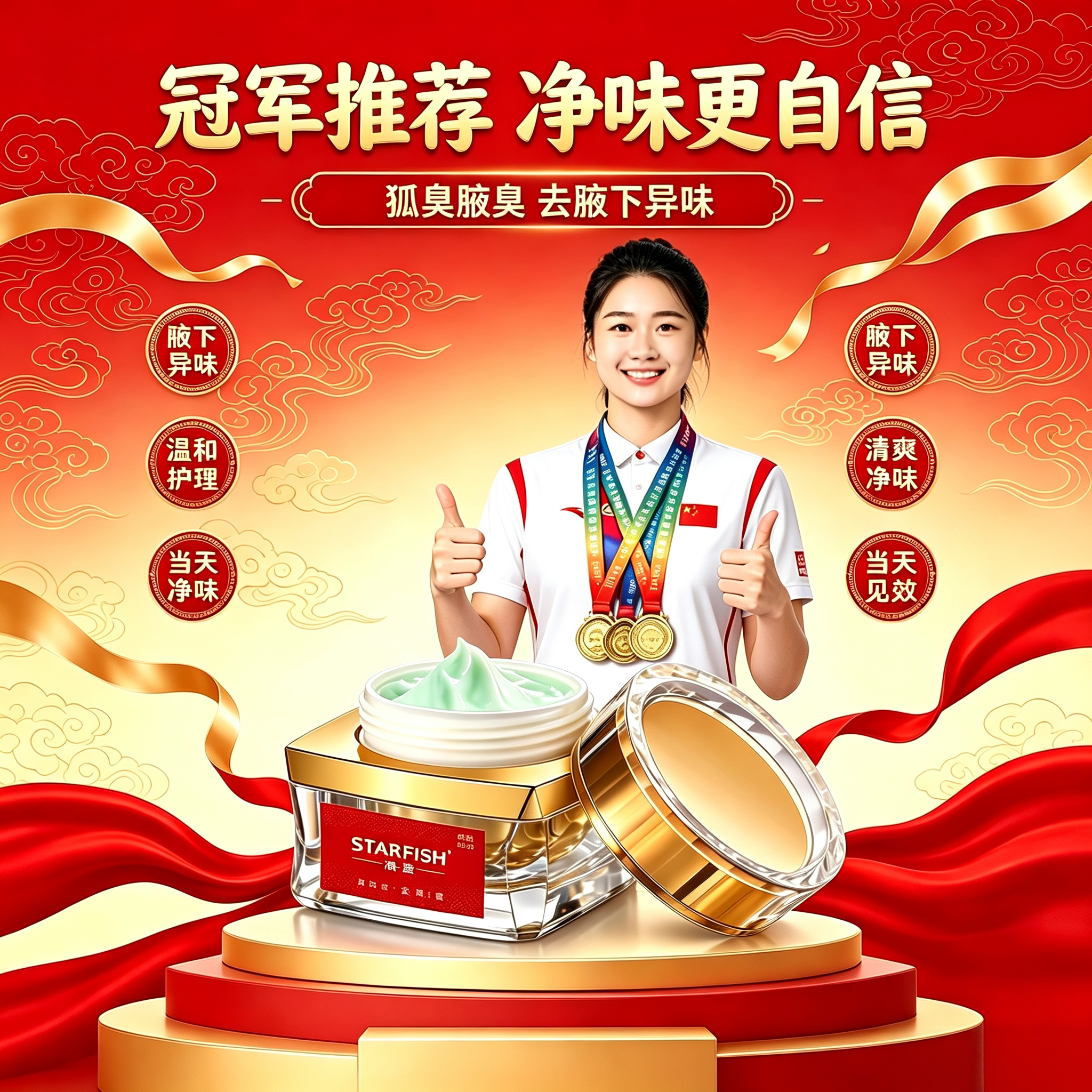 海星得乐止汗石狐臭腋下非止汗
