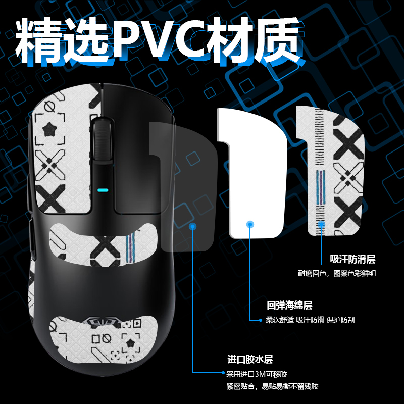 适用狼蛛SC680鼠标防滑贴吸汗