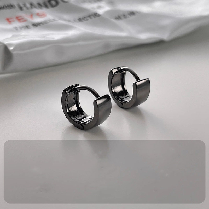 新款S925银耳环女款小众耳圈耳扣