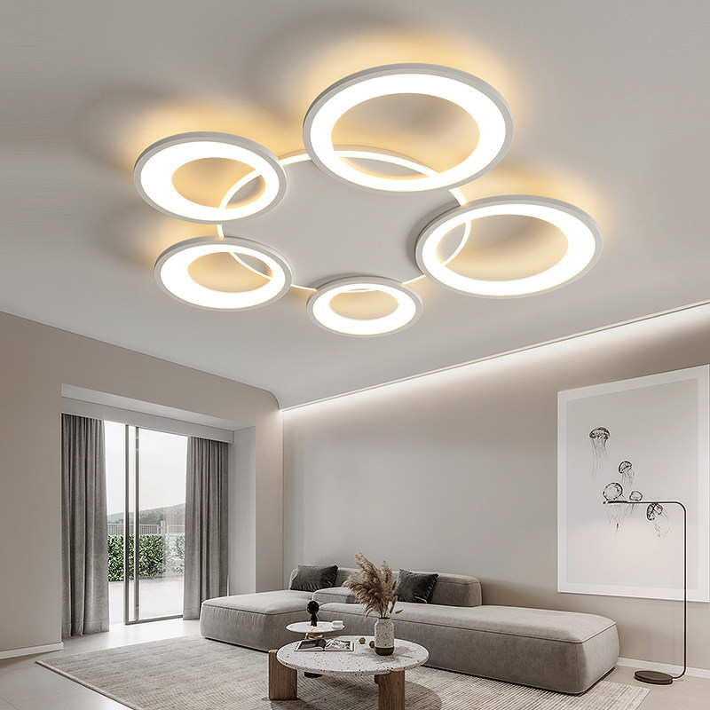 客厅灯简约现代大气家用2023年新款极简智能语音卧室餐厅灯具套餐