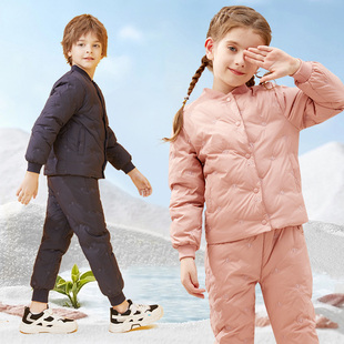 2024款儿童羽绒内胆男女童轻薄羽绒服套装保暖羽绒裤冬装打底内穿