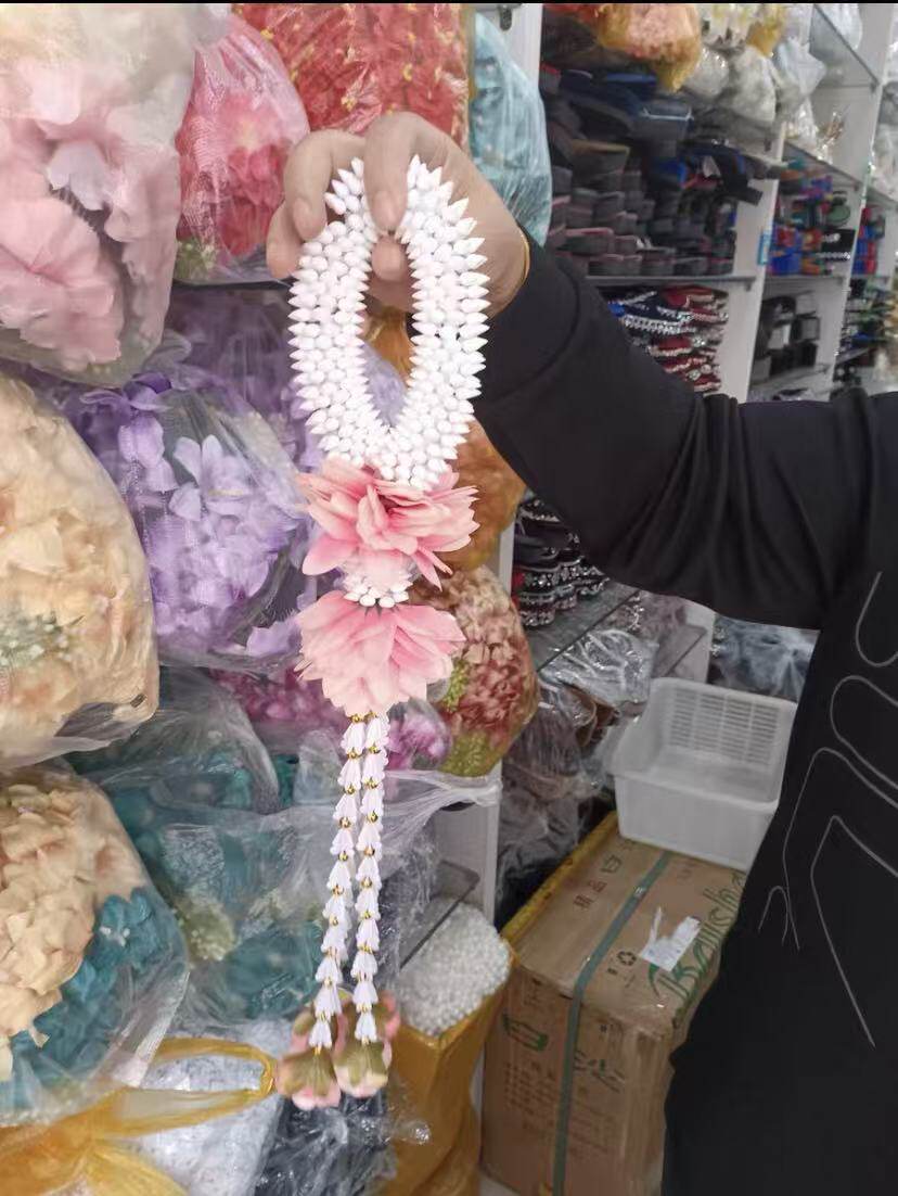 西双版纳泰式手拿花拍摄道具民族风手工花少数民族饰品新款花环