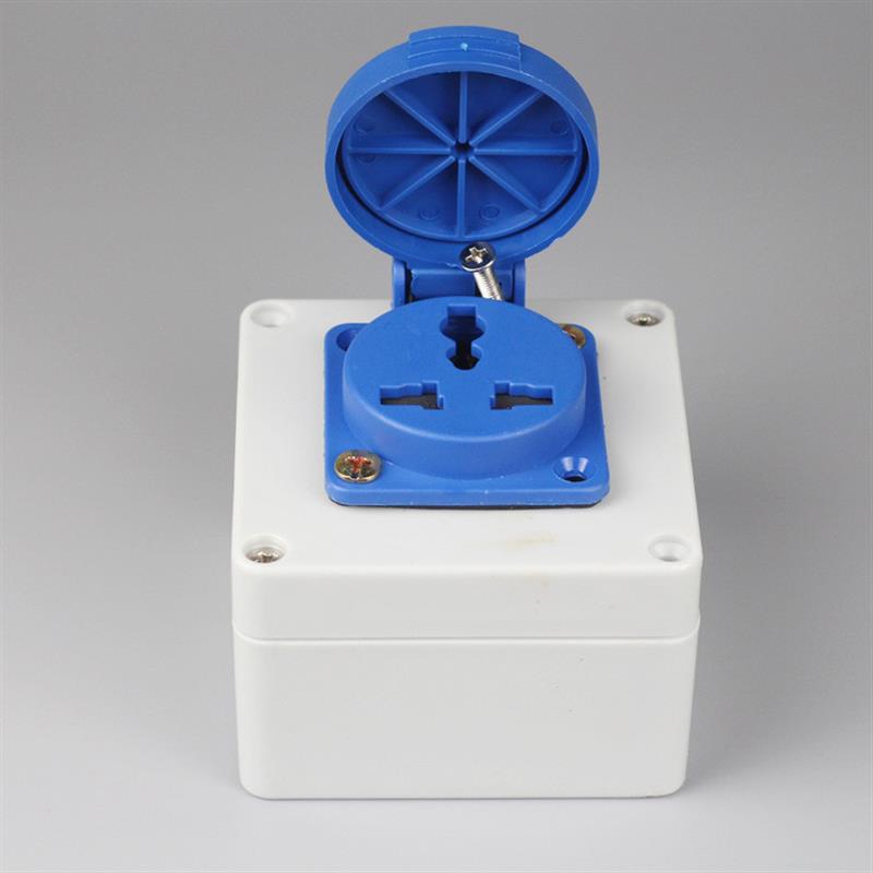 户外防水插座 室外防雨5孔插座 防溅盒 二三插国标10A 16A 明装