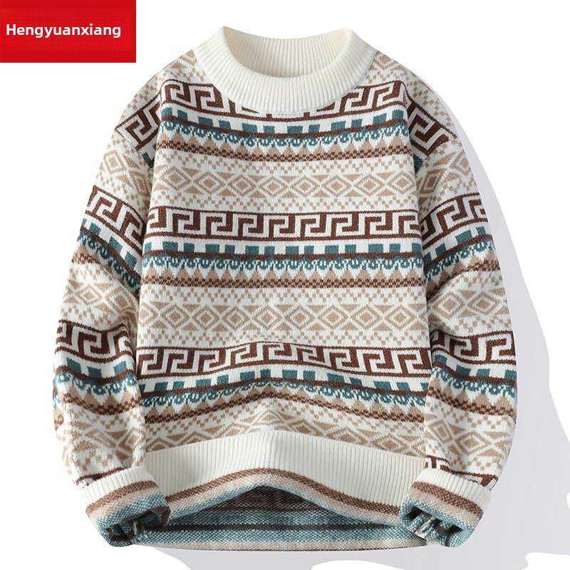 恒源祥新款毛衣男冬季保暖针织衫青少年学生潮宽松圆领打底羊毛衫,运动/瑜伽/健身/球迷用品,瑜伽t恤,淘宝优惠券,粉丝福利购,淘宝优惠卷