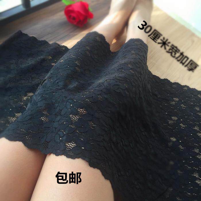 黑色加厚加宽精美刺绣弹力镂空蕾丝花边裙子下摆裹胸辅料DIY布料