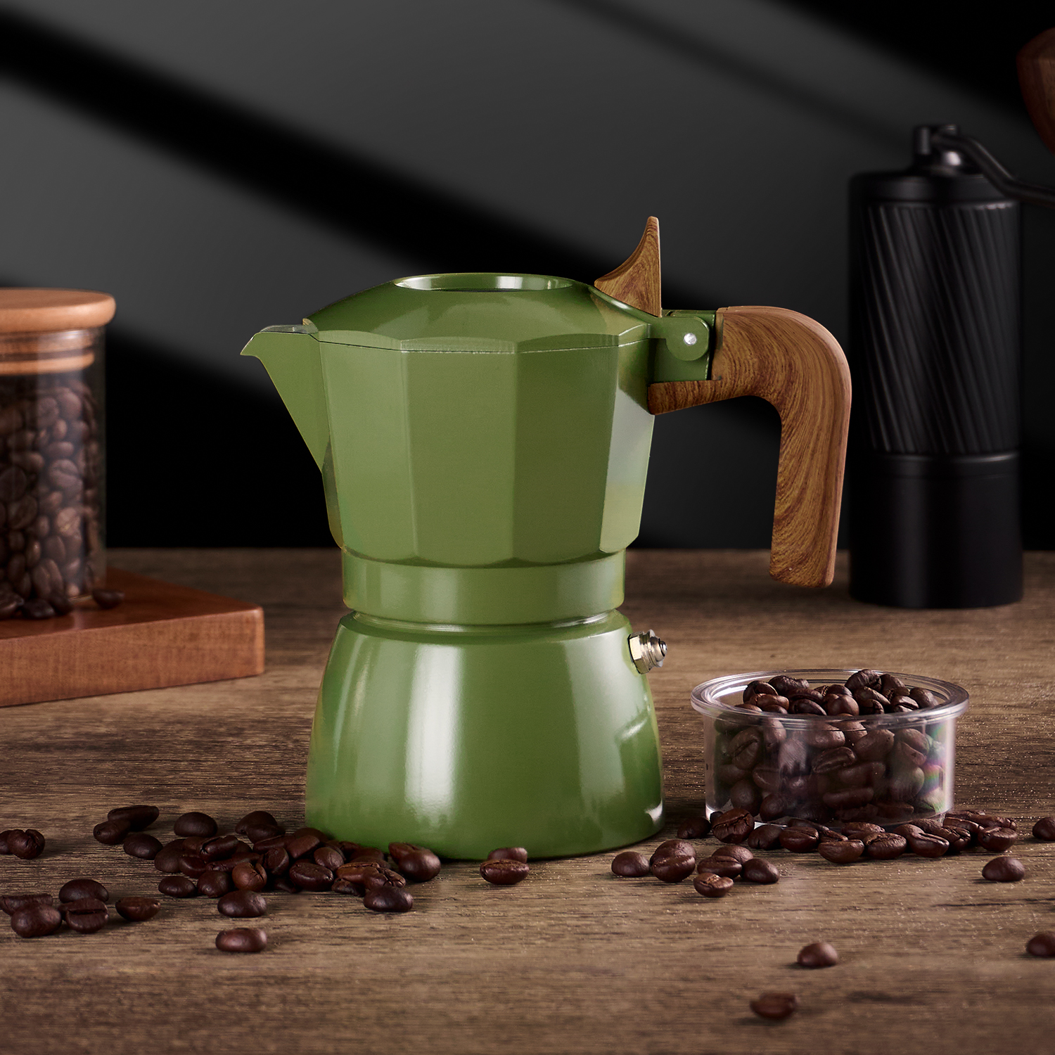 双阀摩卡壶新款意式萃取咖啡壶户外煮咖啡摩卡壶浓缩咖啡器具