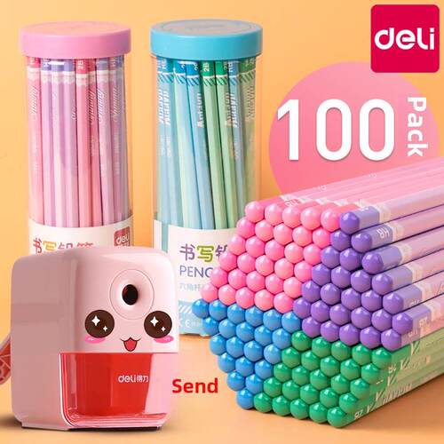 Hb幼儿园一、二年级小学生熟食铅笔初学者六方棒彩色文具套装2B儿