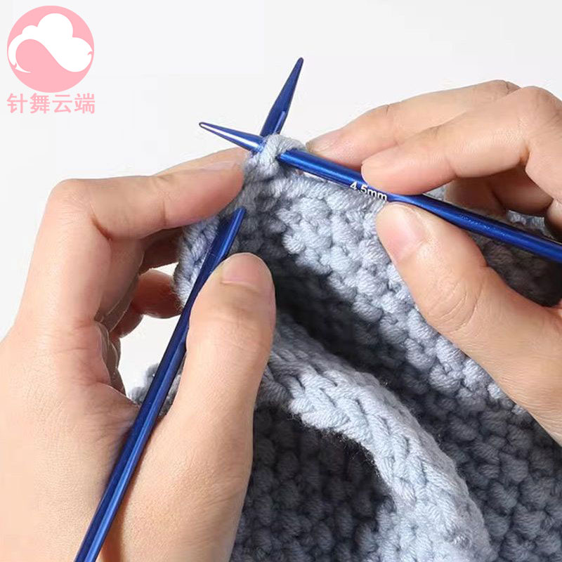 2根棒针双头直针手工编织毛线衣