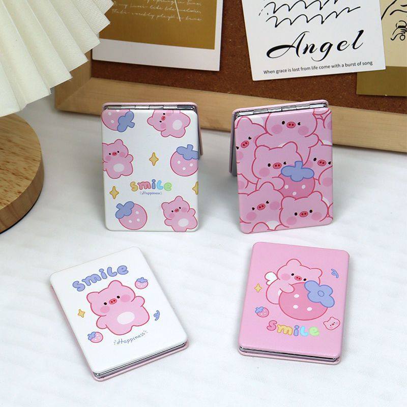 ins风日系镜子可爱化妆镜新款便携式随身镜学生高颜值折叠手持镜