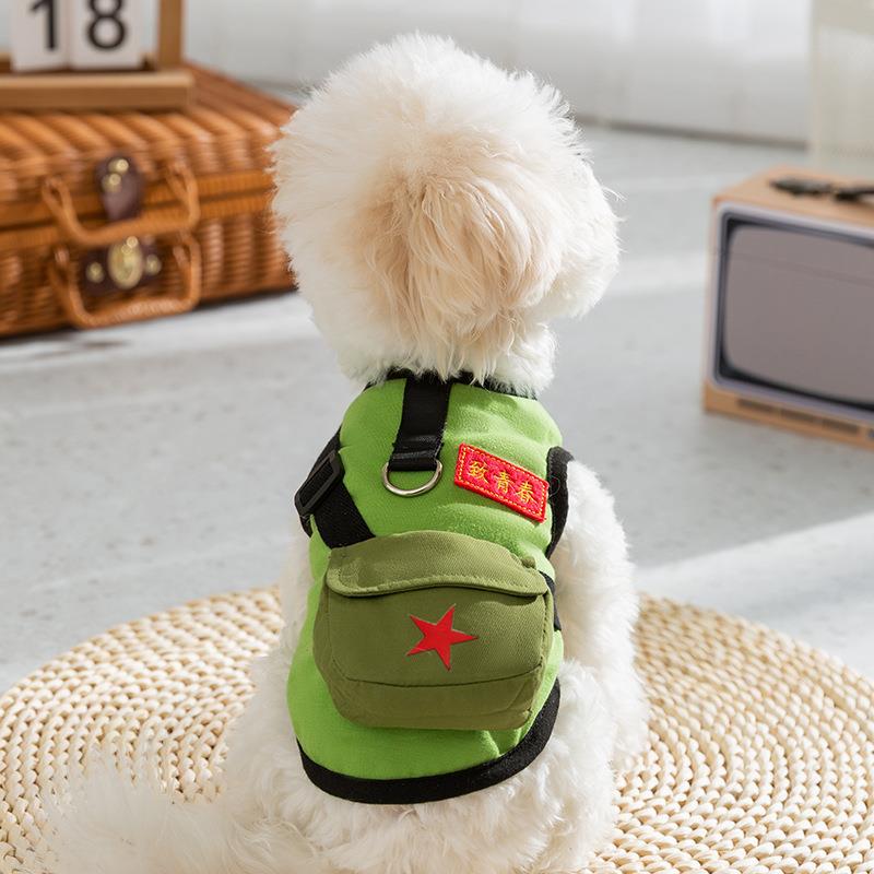 狗狗秋冬衣服可爱背心泰迪博美比熊茶杯俊介小鹿犬雪纳瑞柴犬幼犬