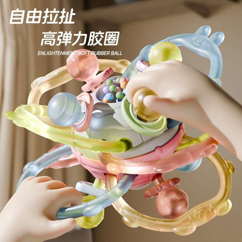 曼哈顿婴儿手抓球宝宝早教抓握训练可啃咬牙胶摇铃3-6月安抚玩具,玩具/童车/益智/积木/模型,婴儿手抓球,淘宝优惠券,粉丝福利购,淘宝优惠卷