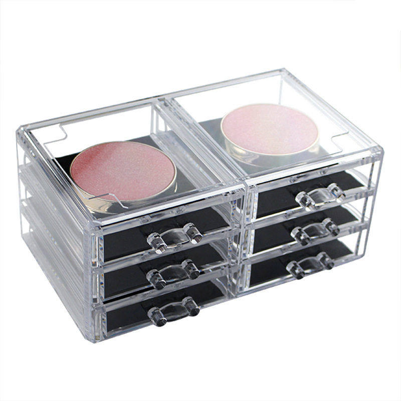 亚克力3层6抽抽屉式化妆盒美妆护肤品家用桌面整理化妆品收纳盒,收纳整理,首饰盒,淘宝优惠券,粉丝福利购,淘宝优惠卷