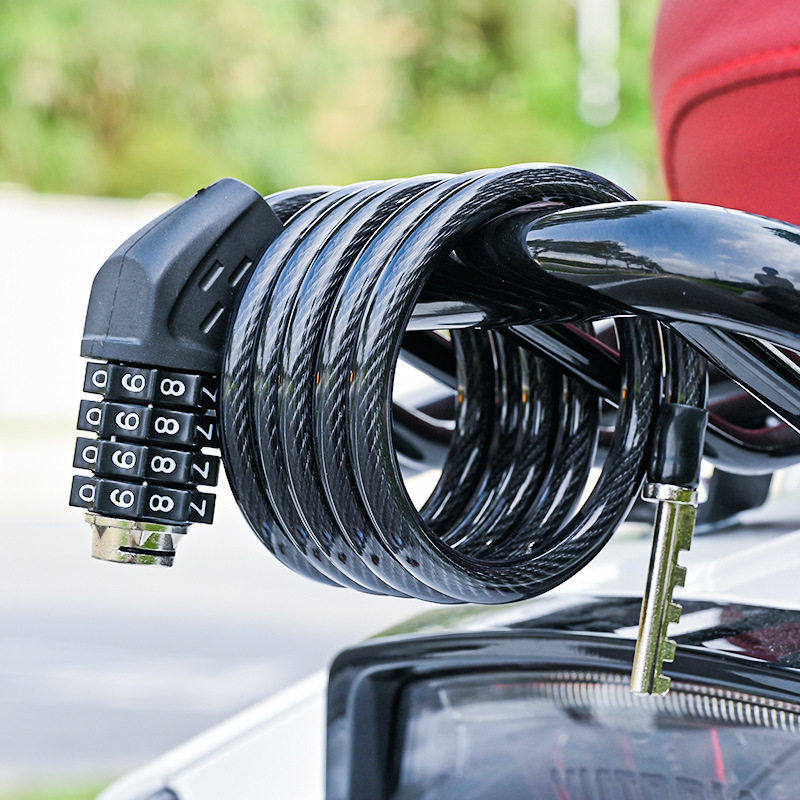 摩托车头盔防盗密码锁机车电动车山地车加粗版钢缆绳钢丝锁防盗锁,基础建材,车锁,淘宝优惠券,粉丝福利购,淘宝优惠卷