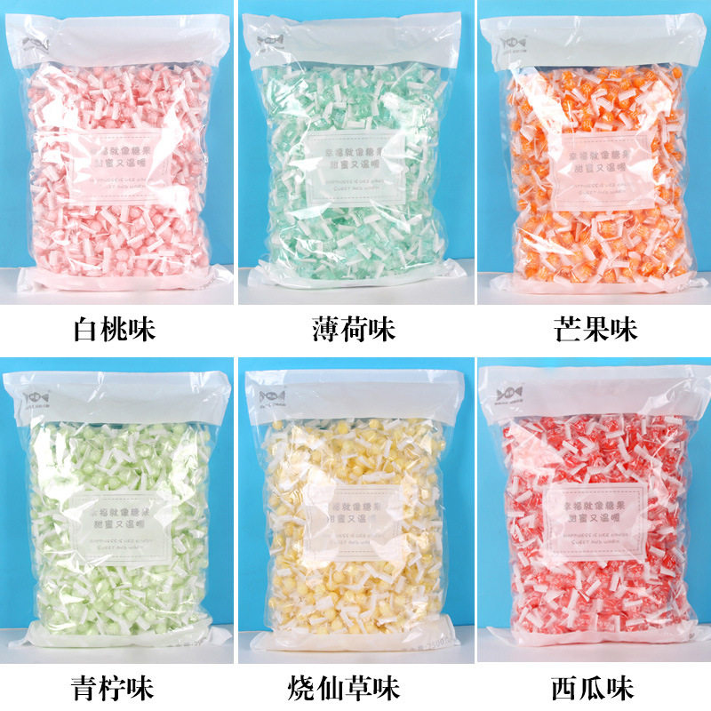 多种口味散装糖果白桃水果味儿童休闲喜糖散称零食厂家大量