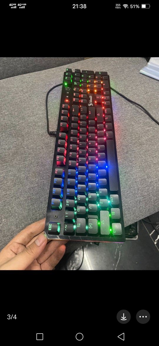 双飞燕F208N血手幽灵LK光轴主播血手网咖电竞游戏专用机械键盘图片