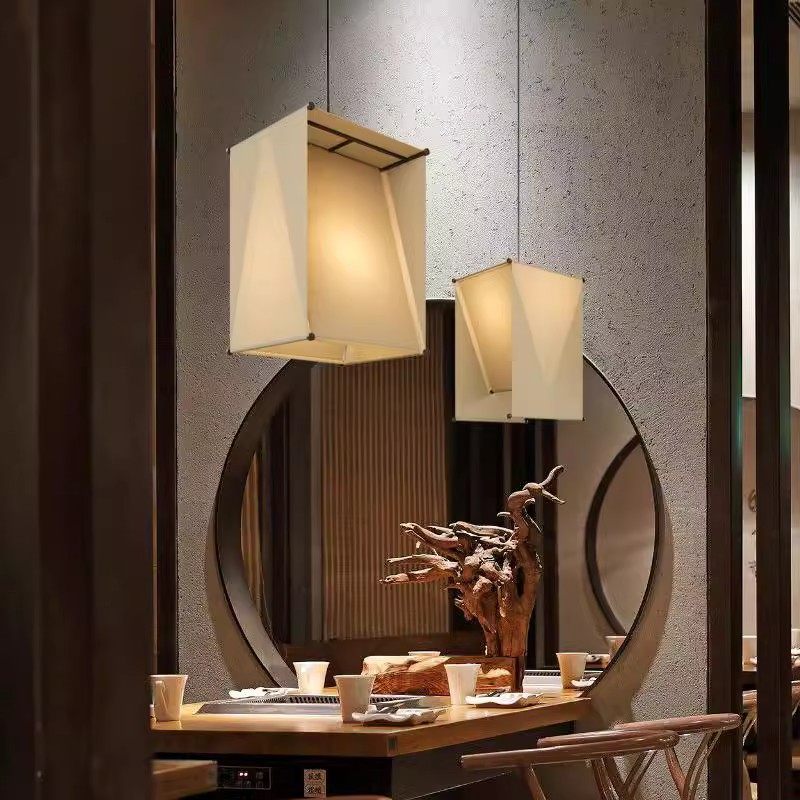 日式侘寂风餐厅吧台民宿农庄吊灯
