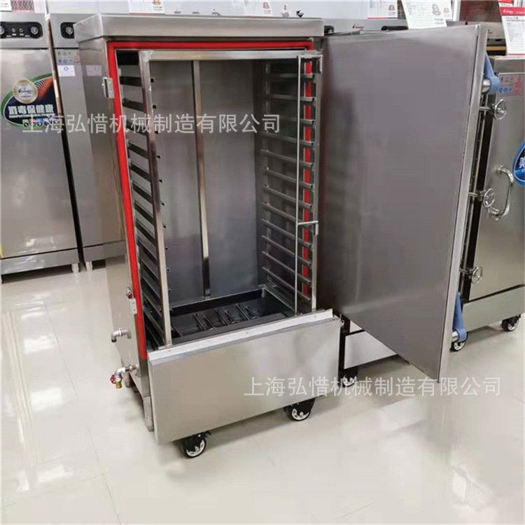 电汽两用推车式蒸饭柜 商用厨房蒸饭机 单双门推车智能蒸饭箱