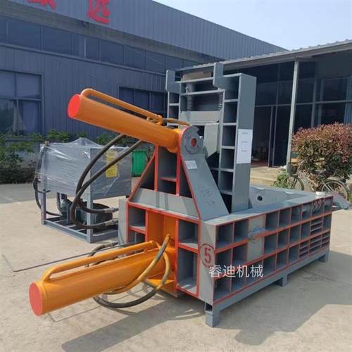 废铁皮油漆桶压块机视频废金属铁皮液压打包机废金属边角料压块机