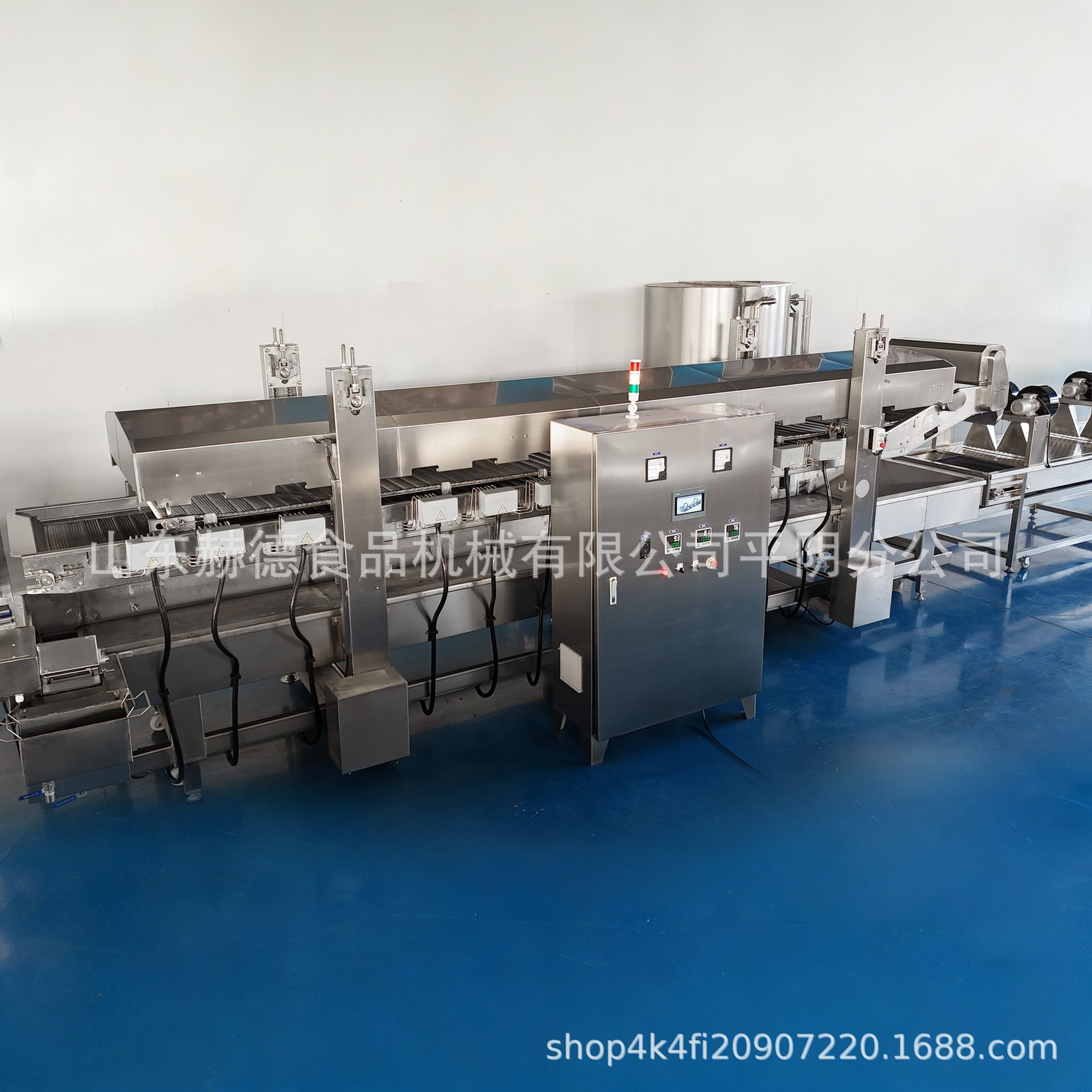 油豆腐油炸机 茄盒大型油炸流水线自动提升清洗四喜丸子油炸机
