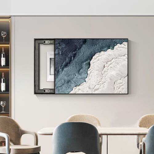 电表箱专用装饰画抽象海浪餐厅配电箱遮挡挂画电表盒免打孔壁画