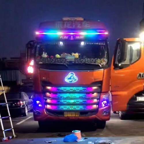 车窗呼吸灯货车卡车中网遮阳板流光流水跑马灯24VLED七彩幻彩霹雳