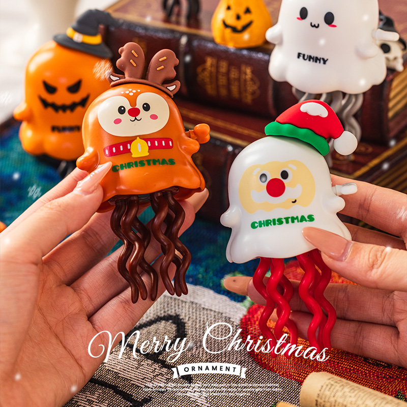 圣诞节装饰圣诞老人发条扭扭公仔