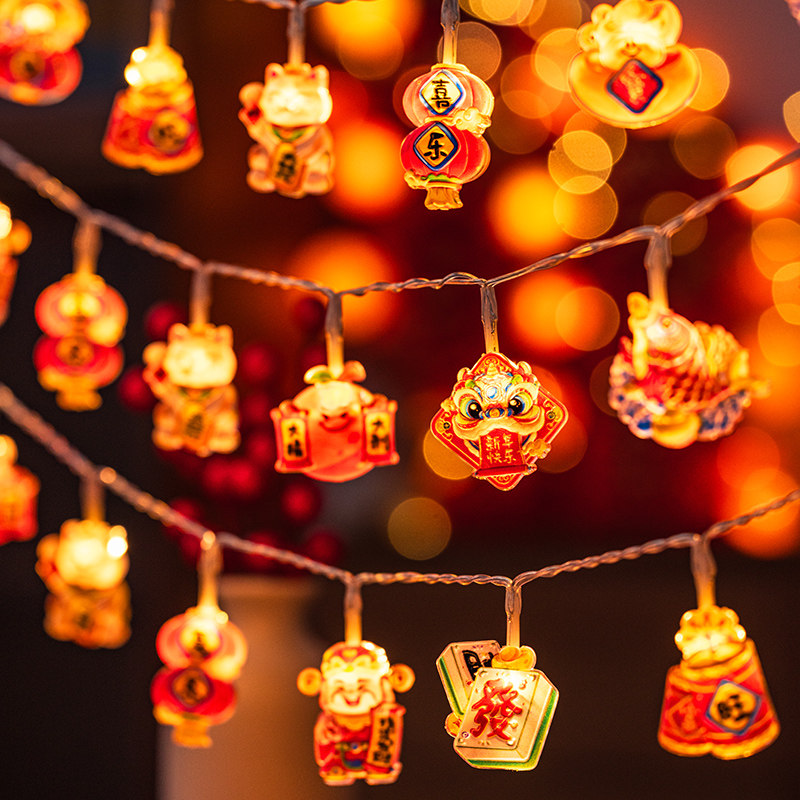 新年装饰福字灯笼挂饰新款2026马年春节过年大门阳台氛围灯串挂件