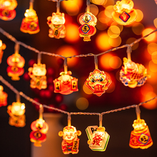 新年装饰福字灯笼挂饰新款2026马年春节过年大门阳台氛围灯串挂件