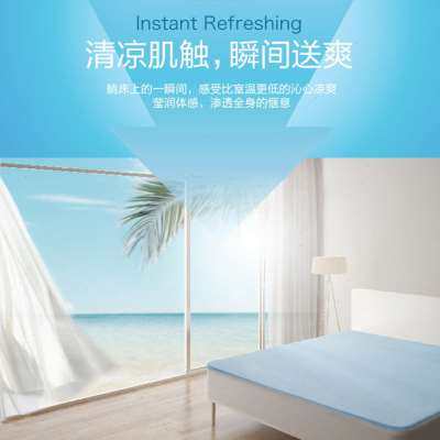 眠趣2023新款云母冰丝凉席高端床笠款夏季三件套可水洗机洗冰丝席