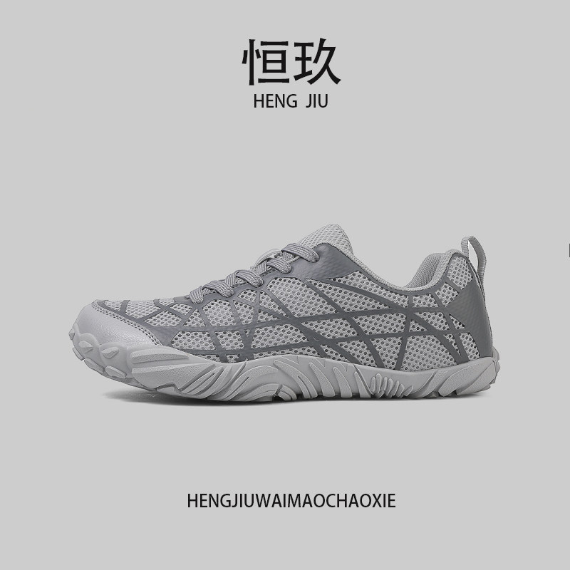符驰夏季网面鞋小众大码宽头