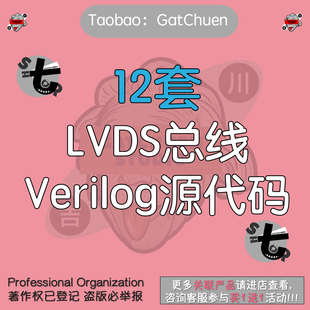 LVDS总线Verilog源代码FPGA源码触屏通讯接口ADC驱动转换器LCD