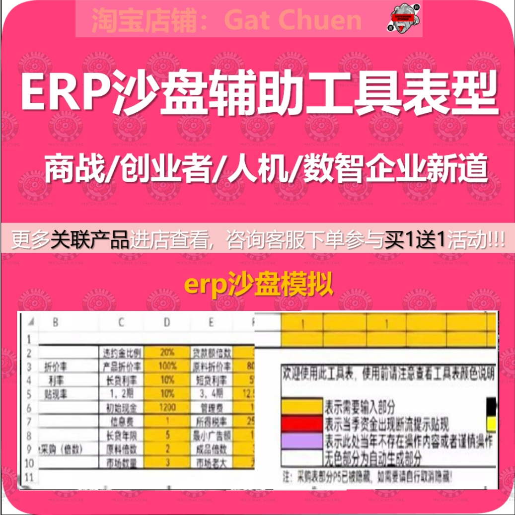 ERP沙盘辅助工具表 商战/创业者/人机/数智企业新道erp沙盘模拟